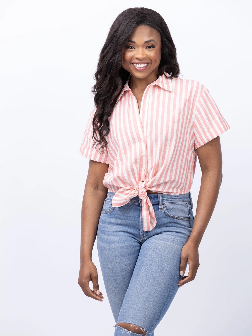 Cara Cara Asbury Top in Ivory Seersucker - Size Small - NWOT!